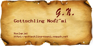 Gottschling Noémi névjegykártya
